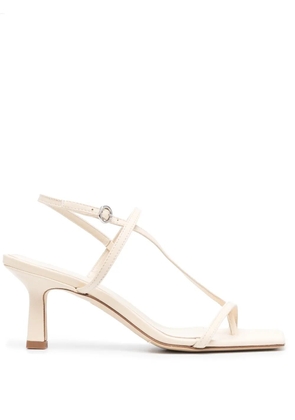 Aeyde 70mm leather sandals - Neutrals