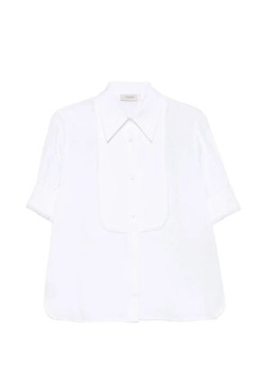 Agnona fringed shit - White