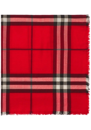 Burberry check wool scarf - Red