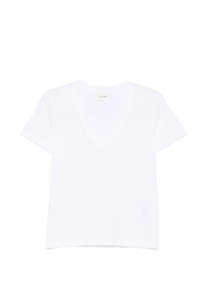 Closed V-neck T-shirt - White