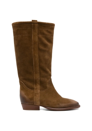Gisel Moire Gabon suede boots - Brown