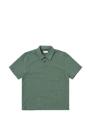 Universal Works Newlyn patterned short-sleeve polo shirt - Green
