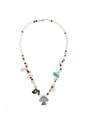 BLAKLACE animal beaded necklace - White