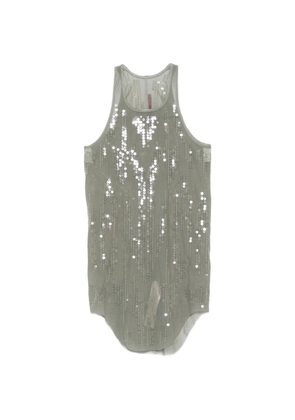 Rick Owens Lilies sequi- embellished top - Green