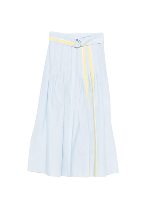 Akris Punto belted striped midi skirt - Blue