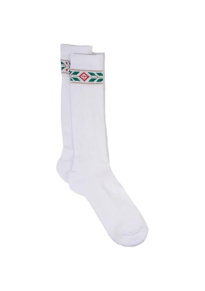Casablanca logo printed socks - White