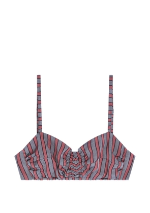 DRIES VAN NOTEN striped bra top - Grey