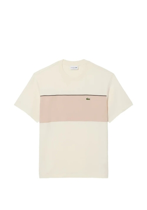 Lacoste colourblock crewneck T-shirt - Neutrals