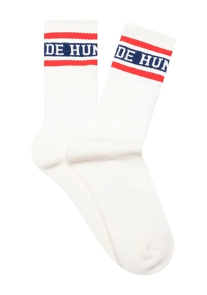 Human Made stripe-logo socks - Red