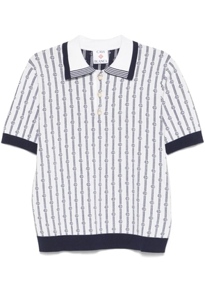 Casablanca monogram polo shirt - White