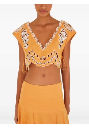 FARM Rio openwork top - Orange