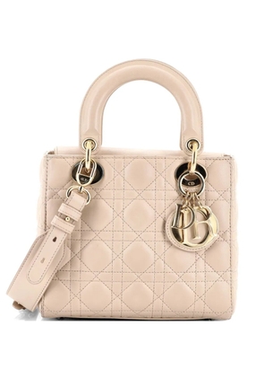 Christian Dior Pre-Owned My ABCDior Lady Dior Bag Cannage Quilt Lambskin crossbody bag - Neutrals