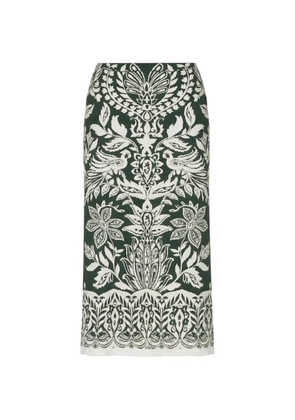 FARM Rio floral high-waisted skirt - Green