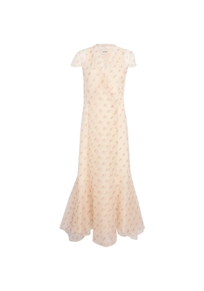 KHAITE V-neck dress - Neutrals