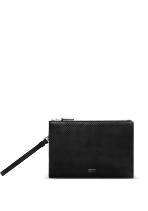 TOM FORD perforated clutch bag - Black