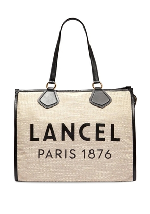 Lancel large logo-print tote bag - Neutrals