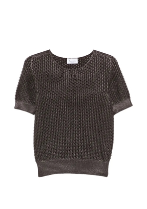 AROVESCIO short-sleeve top - Brown