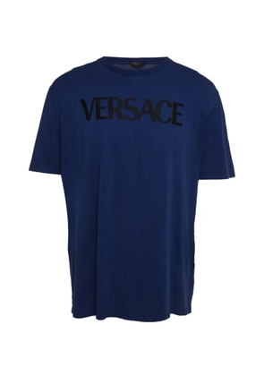 Versace Pre-Owned logo embroidered t-shirt - Blue
