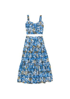 BLAKLACE all-over floral print skirt - Blue