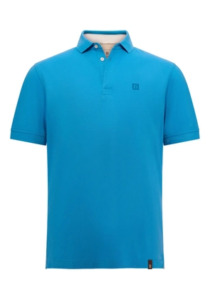 Boggi Milano cotton-piqué logo polo shirt - Blue