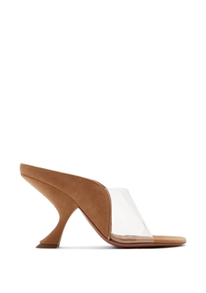 Amina Muaddi 90mm Mackenzie heeled mules - White
