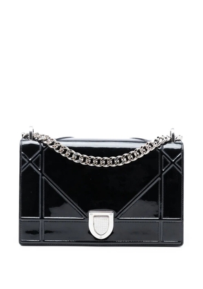 Christian Dior Pre-Owned 2015 Medium Patent Diorama Flap crossbody bag - Black