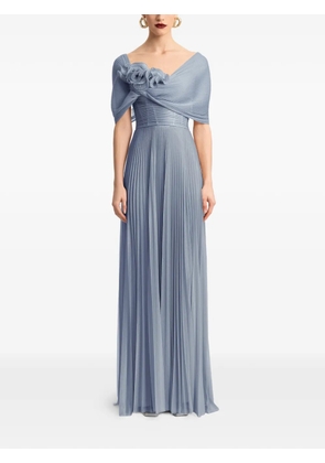Gemy Maalouf draped-panel gown - Blue
