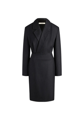 12 STOREEZ pinstripe blazer midi dress - Black