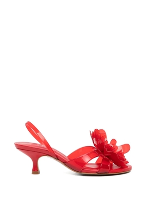 FARM Rio flower slingback sandals - Red