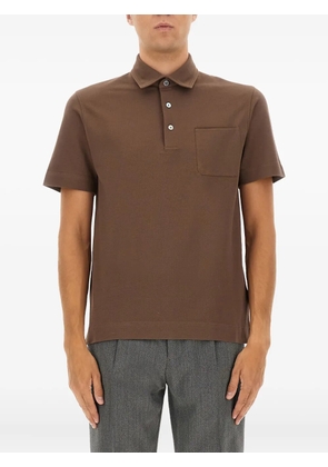 Zegna pocket polo shirt - Brown