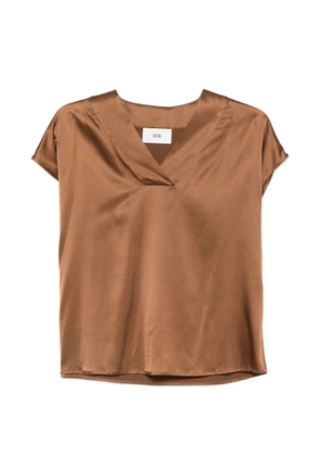 SOLOTRE V-neck blouse - Brown