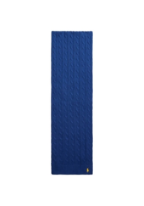Polo Ralph Lauren cable-knit scarf - Blue