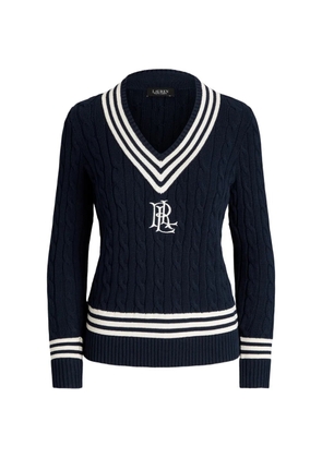 Lauren Ralph Lauren V-neck cotton sweater - Blue