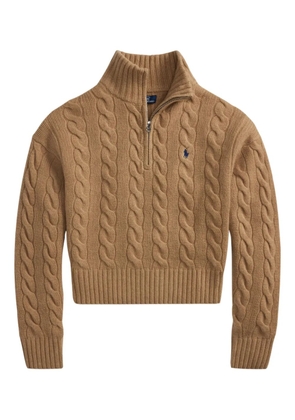 Polo Ralph Lauren cable-knit mock-neck sweater - Neutrals