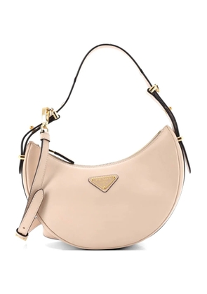 Prada Pre-Owned Arque Half Moon Leather Small hobo bag - Neutrals