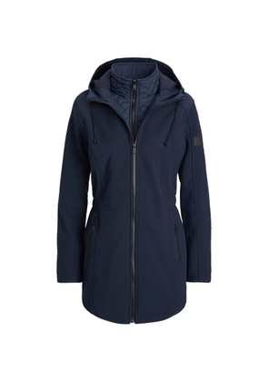 Lauren Ralph Lauren drawstring-waist hooded coat - Blue