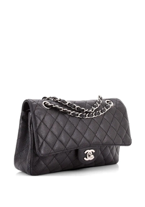 CHANEL Pre-Owned Classic Double Flap Bag Quilted Caviar Medium shoulder bag - Black