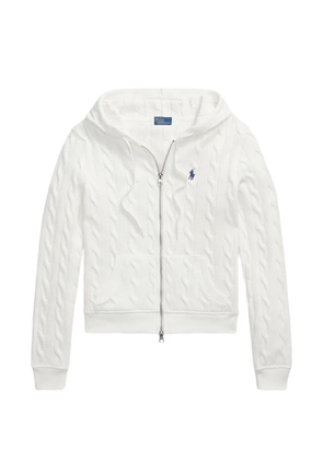 Polo Ralph Lauren cable-knit hooded cardigan - White
