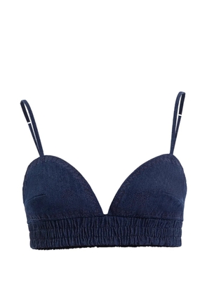 Saiid Kobeisy denim crop top - Blue
