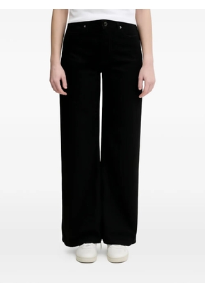 Sisley logo-patch jeans - Black