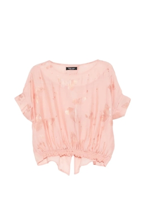 BLAKLACE ruffle trim top - Pink