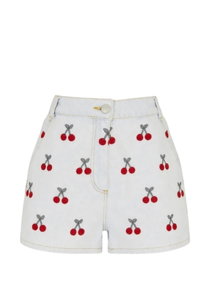 FARM Rio cherry-print shorts - Blue