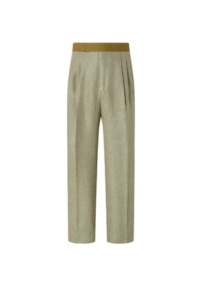 Zegna crossover linen trousers - Neutrals