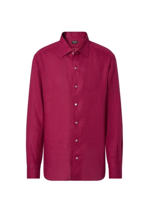 Zegna oasi lino shirt - Red