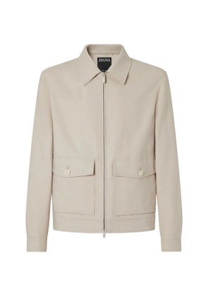 Zegna patch-pocket blouson jacket - Neutrals