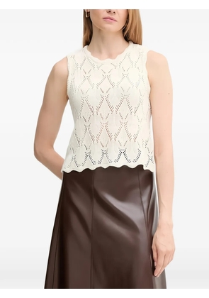 Hoss Intropia openwork knitted top - Neutrals