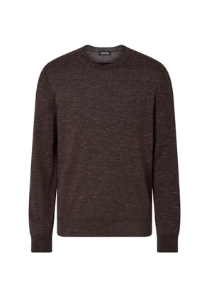Zegna Oasi Mélage crewneck sweater - Brown
