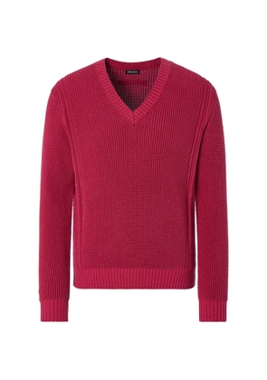 Zegna V-neck knitwear - Red