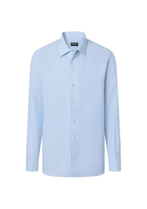 Zegna oasi lino shirt - Blue