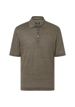 Zegna oasi lino polo shirt - Neutrals